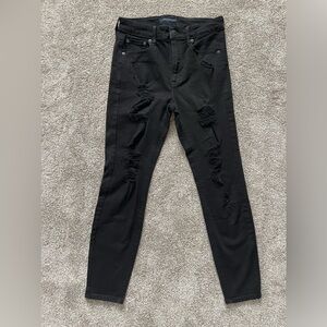 Aeropostal Stylish Black Distressed Women Jeans